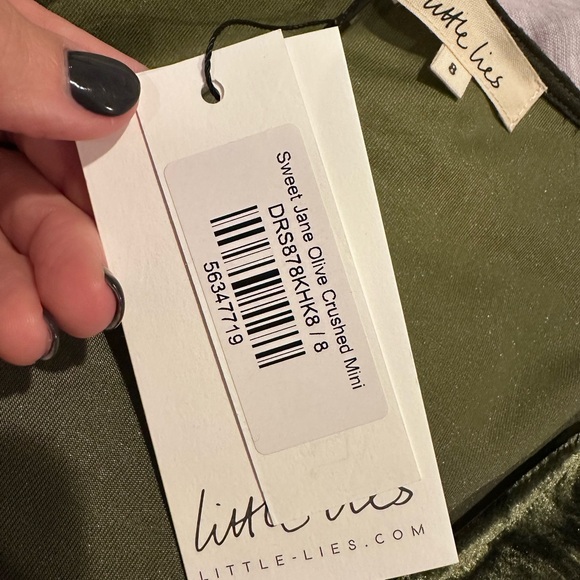 Little Lies Crushed Velvet Dress - Picture 4 of 9